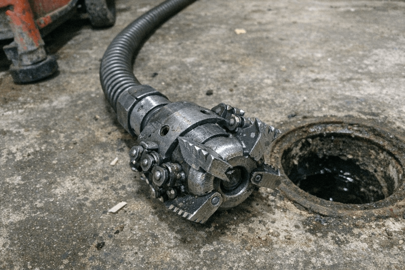 Spezialwerkzeug zur Entfernung von hartnäckigem Wurzeleinwuchs in Leitungen